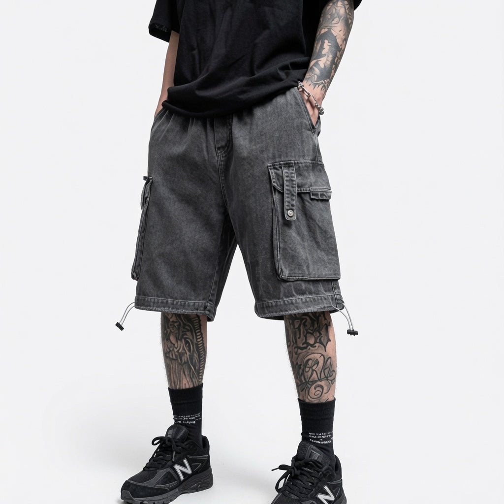 Workwear High Street Sports Five-point Jeans Summer Youth Personality Fashion Shorts