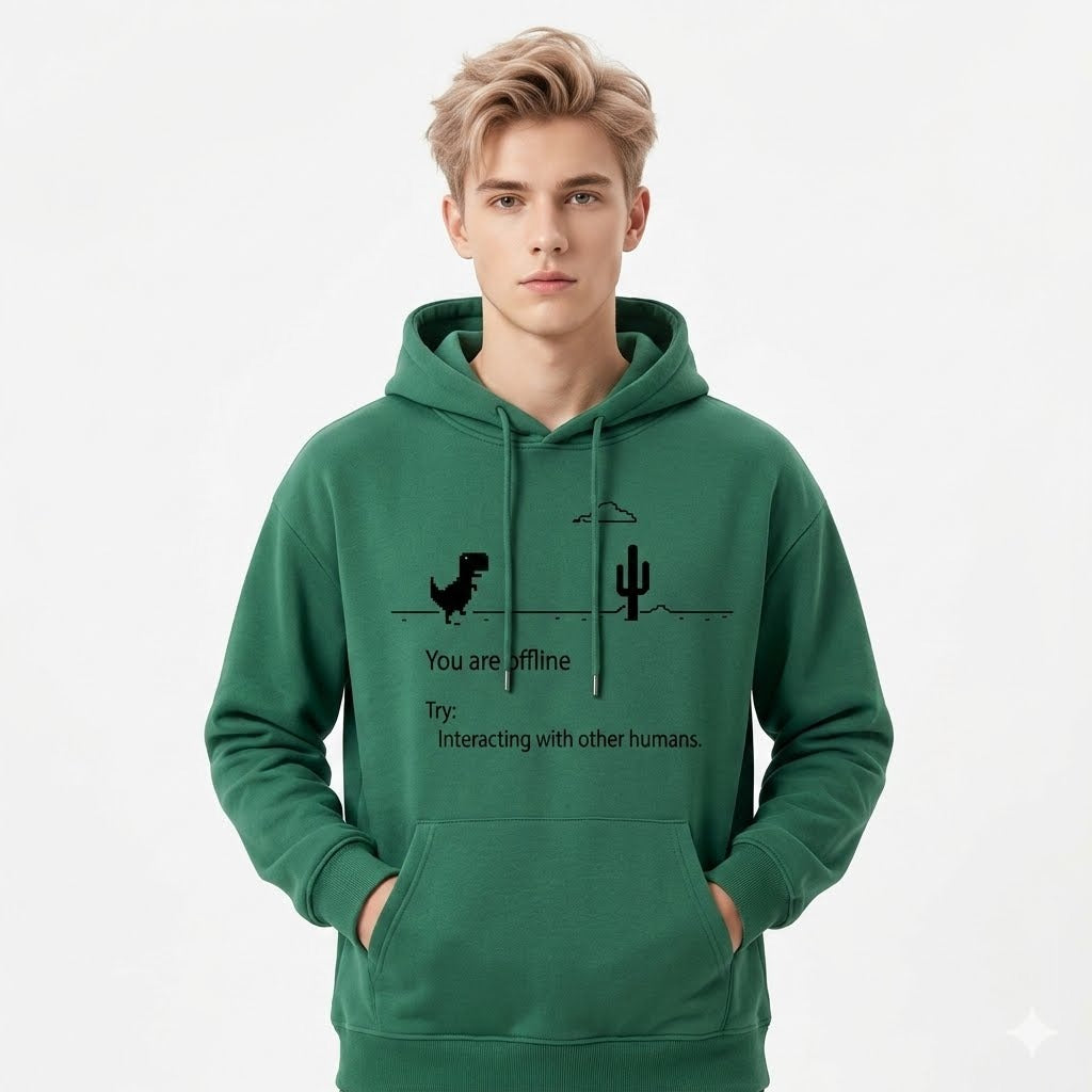 Hooded dinosaur print hoodie