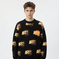 Boys Casual Loose Letter Sweater Sweater