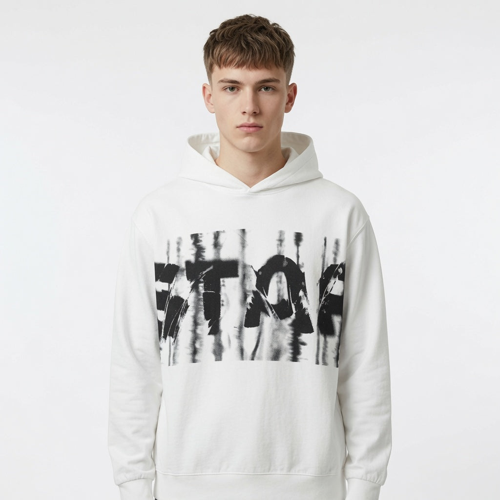 Printed Hooded Long Sleeve T-shirt Men