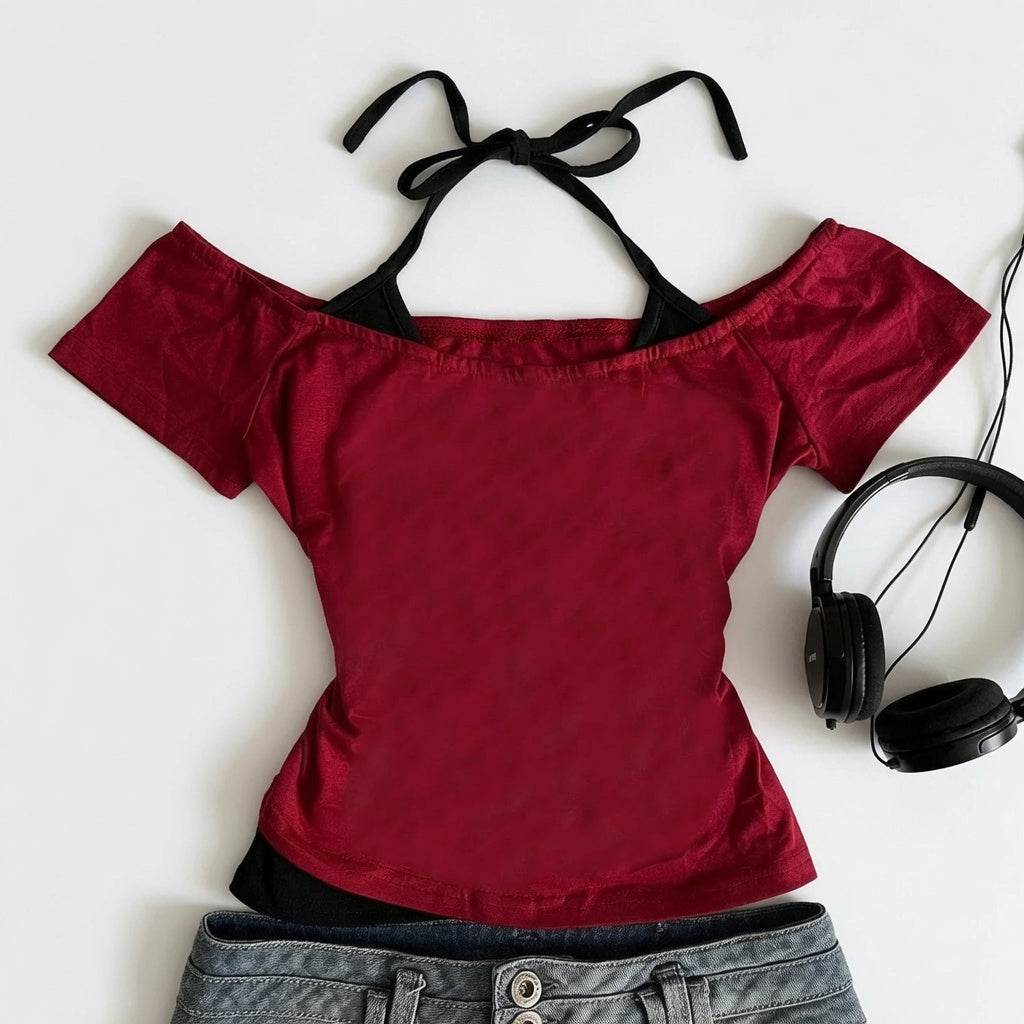 2000s Y2K Crop-top Aesthetic Sweet And Sexy Vest For Women