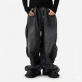 Irregular Stitching Ripped Cool Jeans
