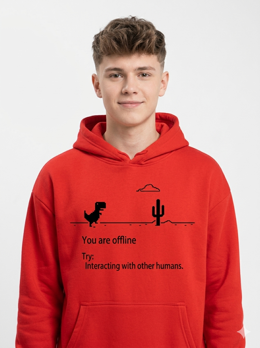 Hooded dinosaur print hoodie