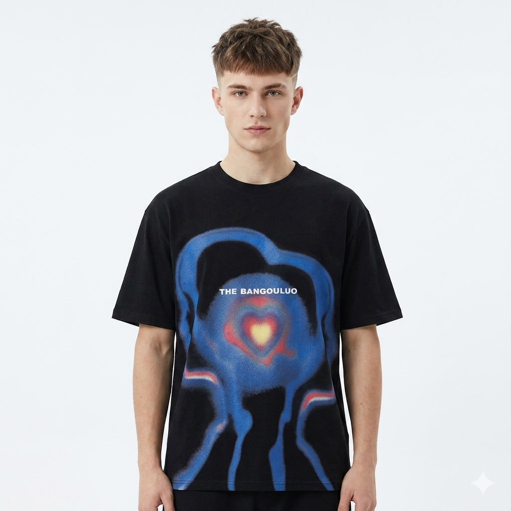 3D Dizzy Alien Print Pattern Short Sleeve T-shirt