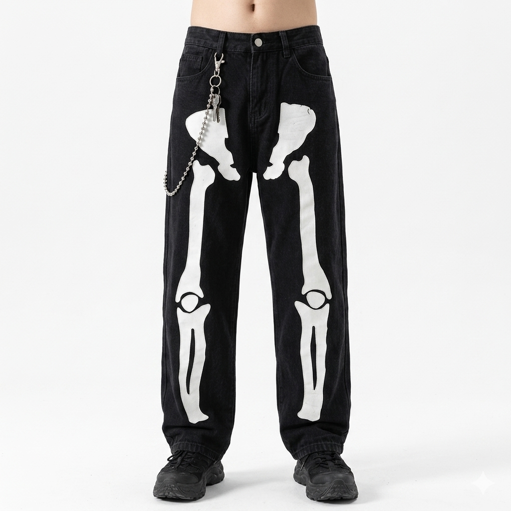 Mens Streetwear Hip Hop Harem Pants High Wasit Denim Pants
