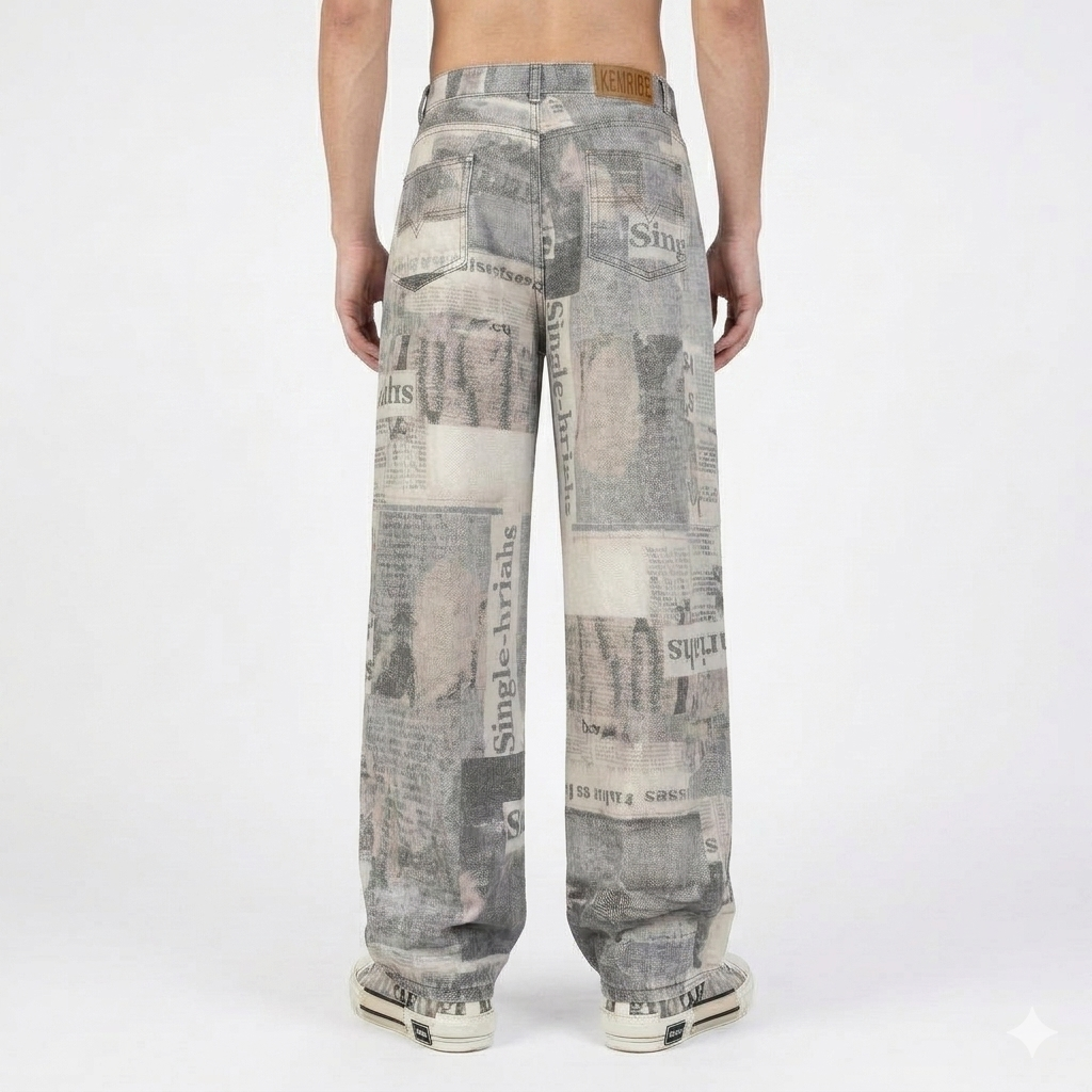 Men's Streetwear Trendy Brand Wide-Leg Couple Trousers