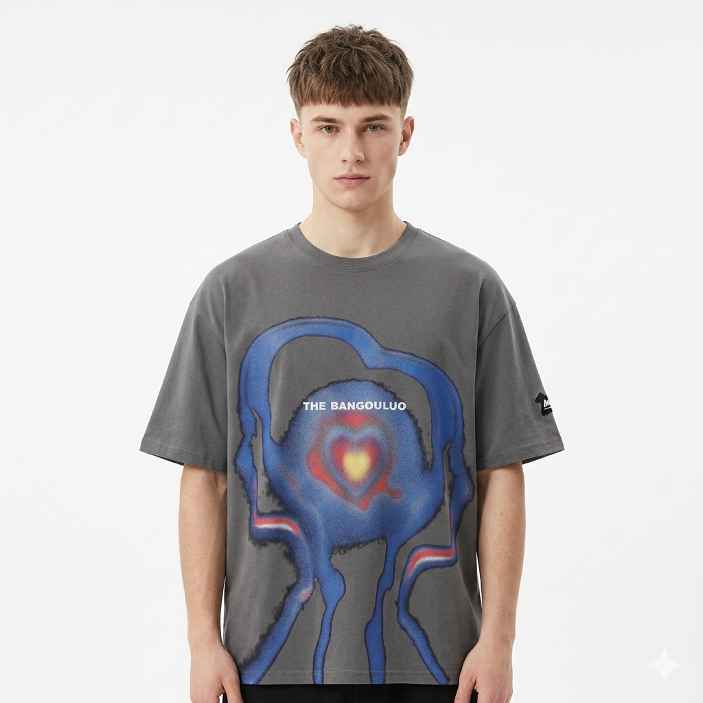 3D Dizzy Alien Print Pattern Short Sleeve T-shirt