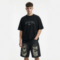American Street Hip Hop Ripped Denim Shorts